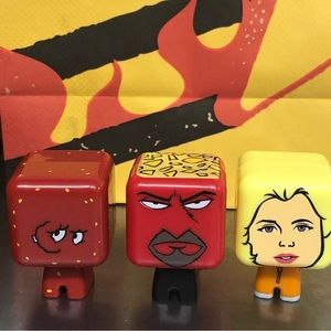 Hardee’s Carl’s Jr exclusive 3 adult swim figures Frylock Meatwad Debbie Sealab